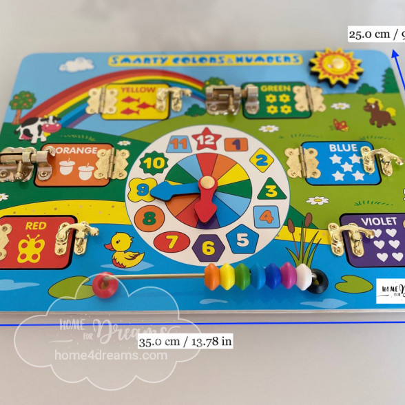 Busy board , Activity Board, Educational Wooden Montessori Toy