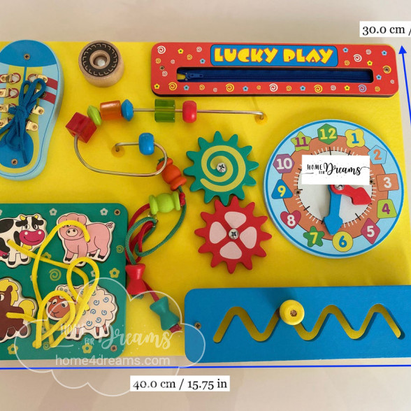 Busy board , Activity Board, Educational Wooden Montessori Toy